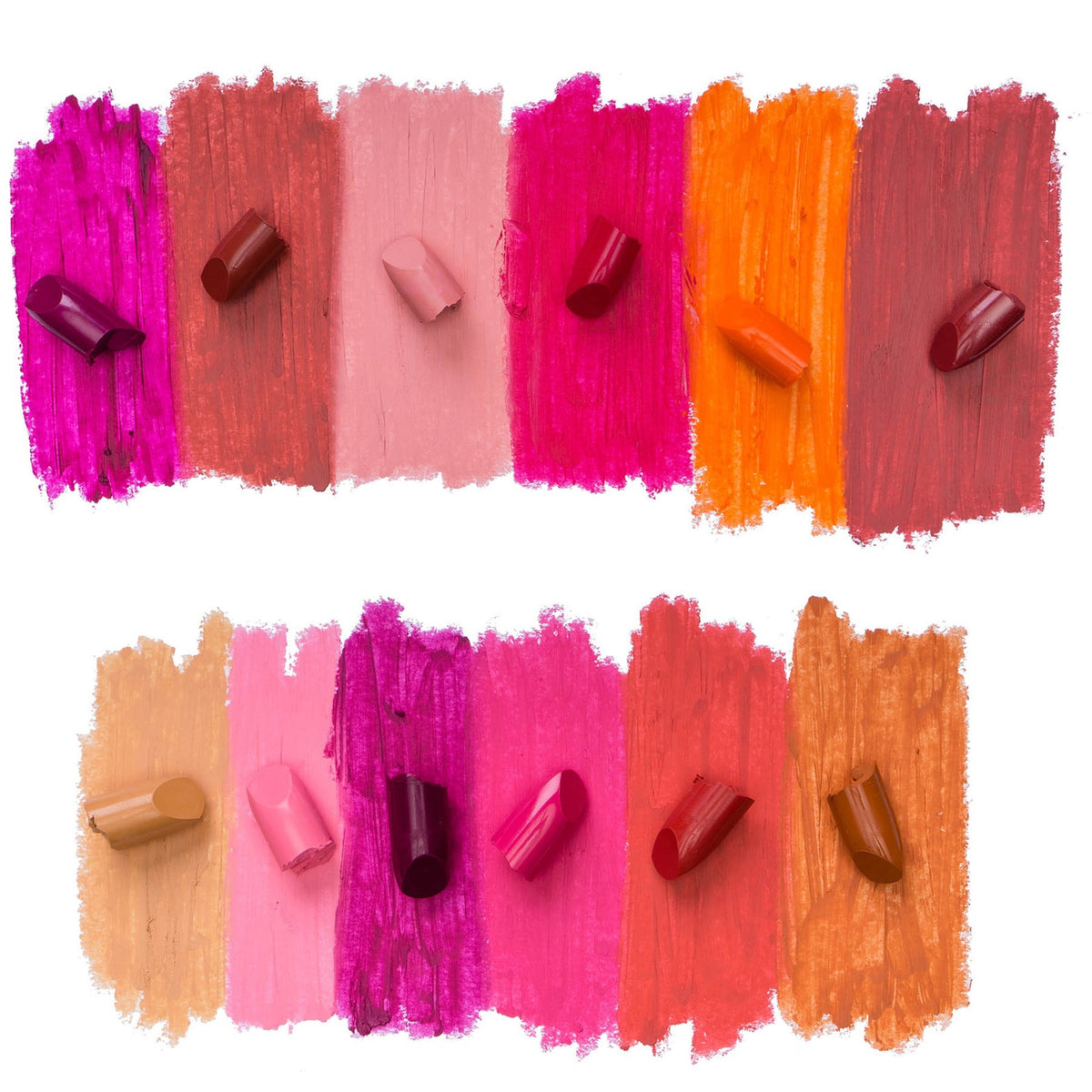 Slick and Shine Lipstick Set - 12 Color Long Lasting Moisturizing Lipsticks