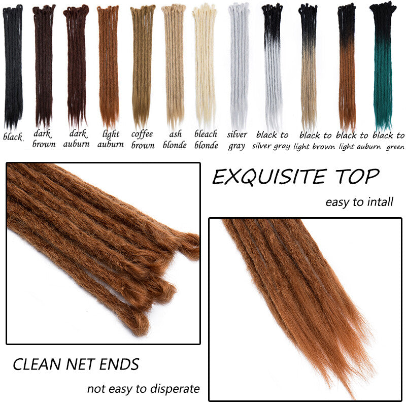 Synthetic Crochet Braiding Dreadlock Hair Extensions - Soft, Thick, Easy to Wear