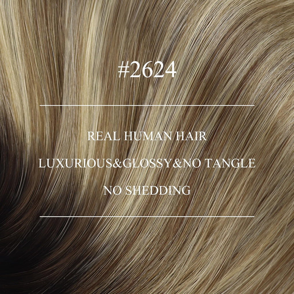 Nano Link Hair Extensions - 18 Inch Human Hair, Dark to Medium Brown, 50g