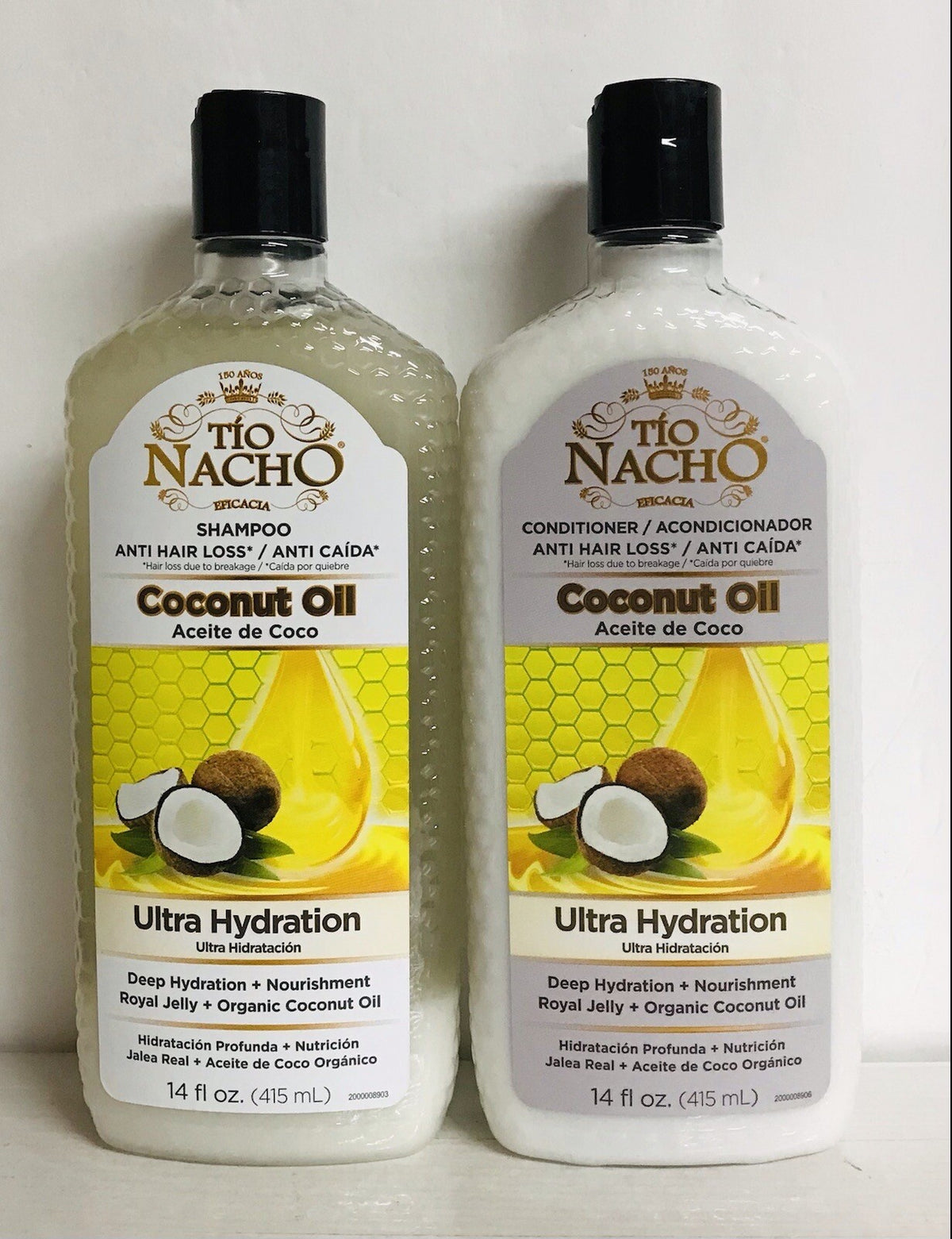 Coconut Oil Shampoo & Conditioner Set with Royal Jelly - Ultra Hydration