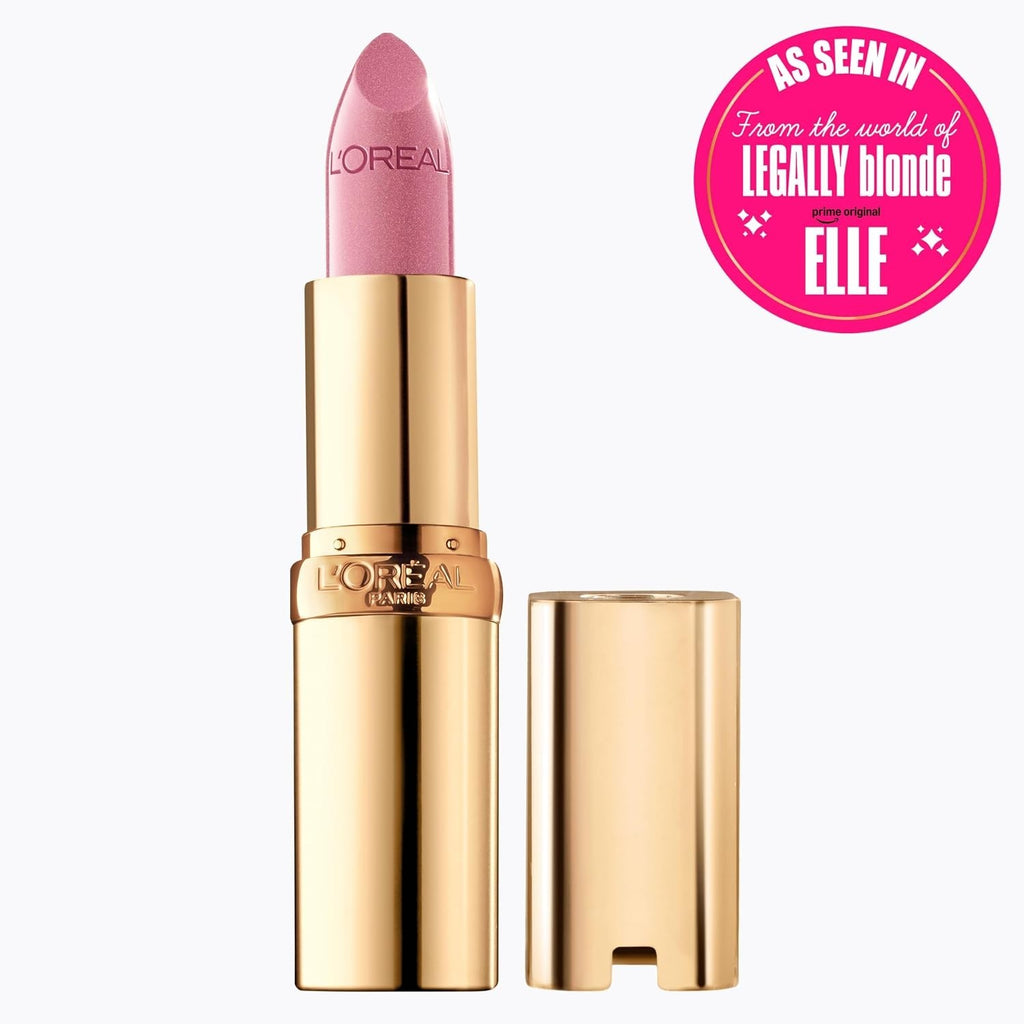 Hydrating Satin Lipstick in Tickled Pink - Creamy Long-Lasting Lip Color