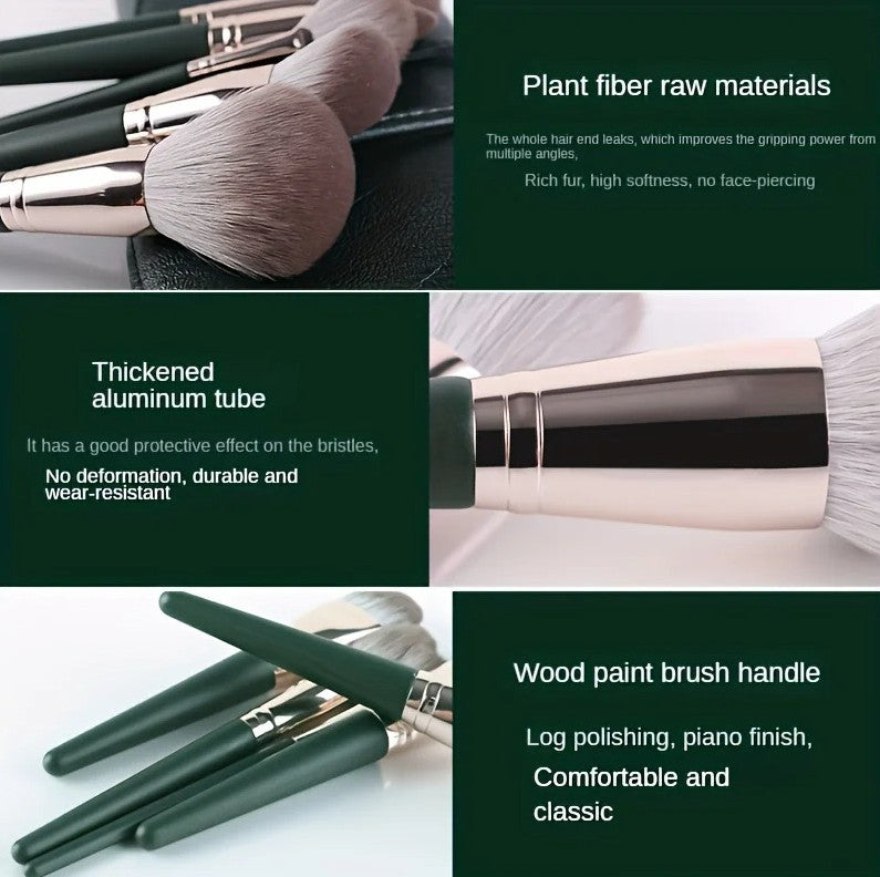 14-Piece Makeup Brush Set - Professional Face & Eye Brushes