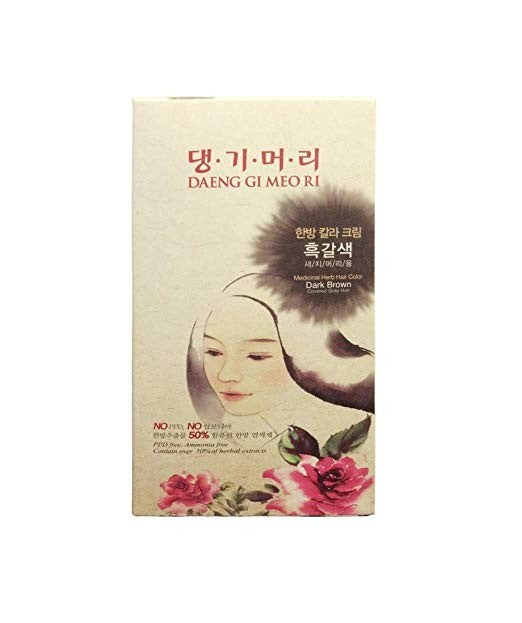 Herbal Hair Color for Gray Coverage Dark Brown 3 Pack - No Ammonia