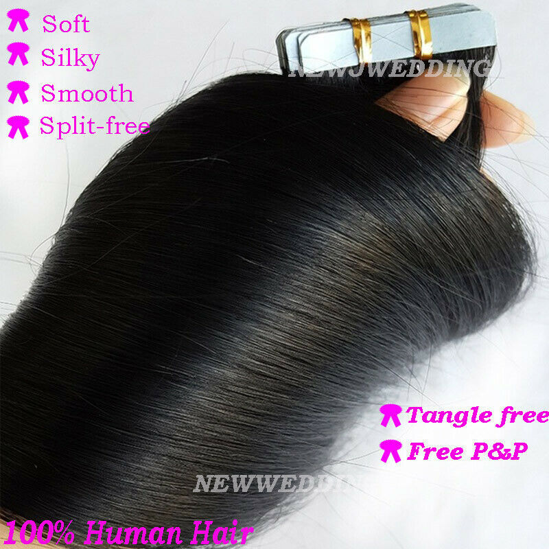 150g Thick Tape-In Human Hair Extensions - Remy Virgin Hair, 16-24 Inches