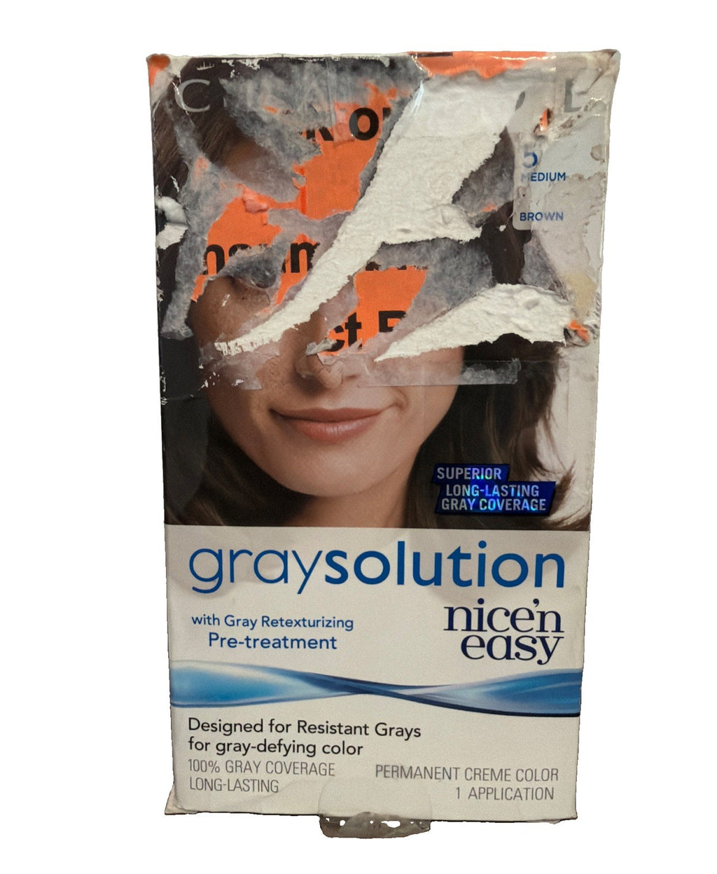 Hair Color Permanent Solution - Medium Brown 5 - Gray Coverage