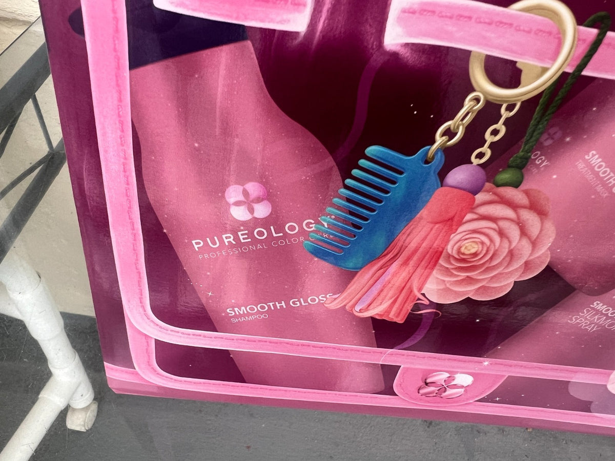 Pureology Smooth Gloss To Go Hair Care Set - Shampoo Mask & Spray for Frizz & Shine