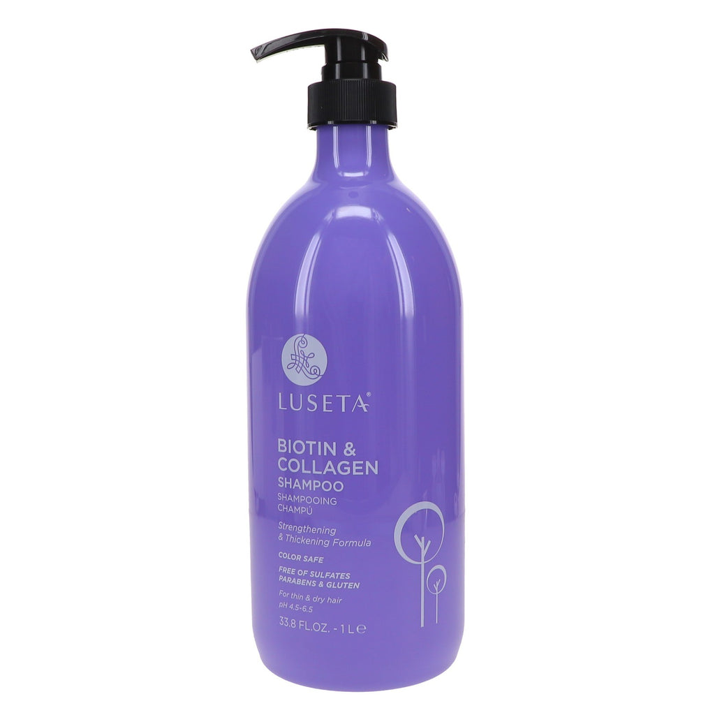 Biotin Collagen Shampoo & Conditioner Set 33.8 oz - Volumizing Hair Care Combo