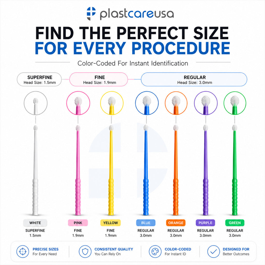 Dental Micro Applicator Brushes - Microbrush Dental Applicators for Eyes & Dental Use