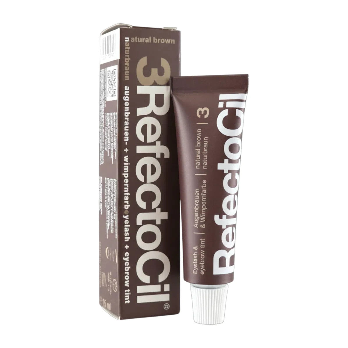 RefectoCil Cream Hair Dye 3 Natural Brown for Eyelashes & Eyebrows 0.5 oz