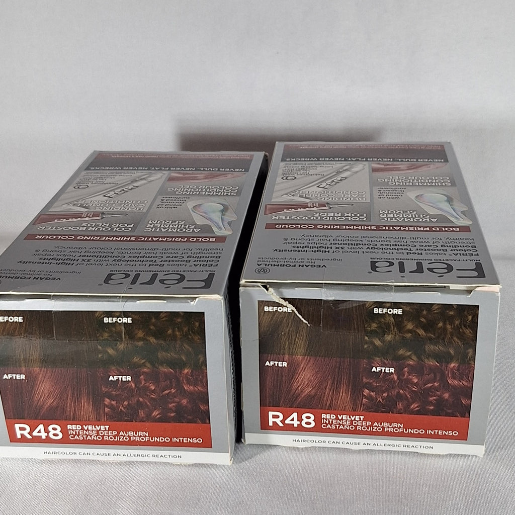 L'Oreal Feria #R48 Red Velvet Deep Auburn Permanent Hair Color