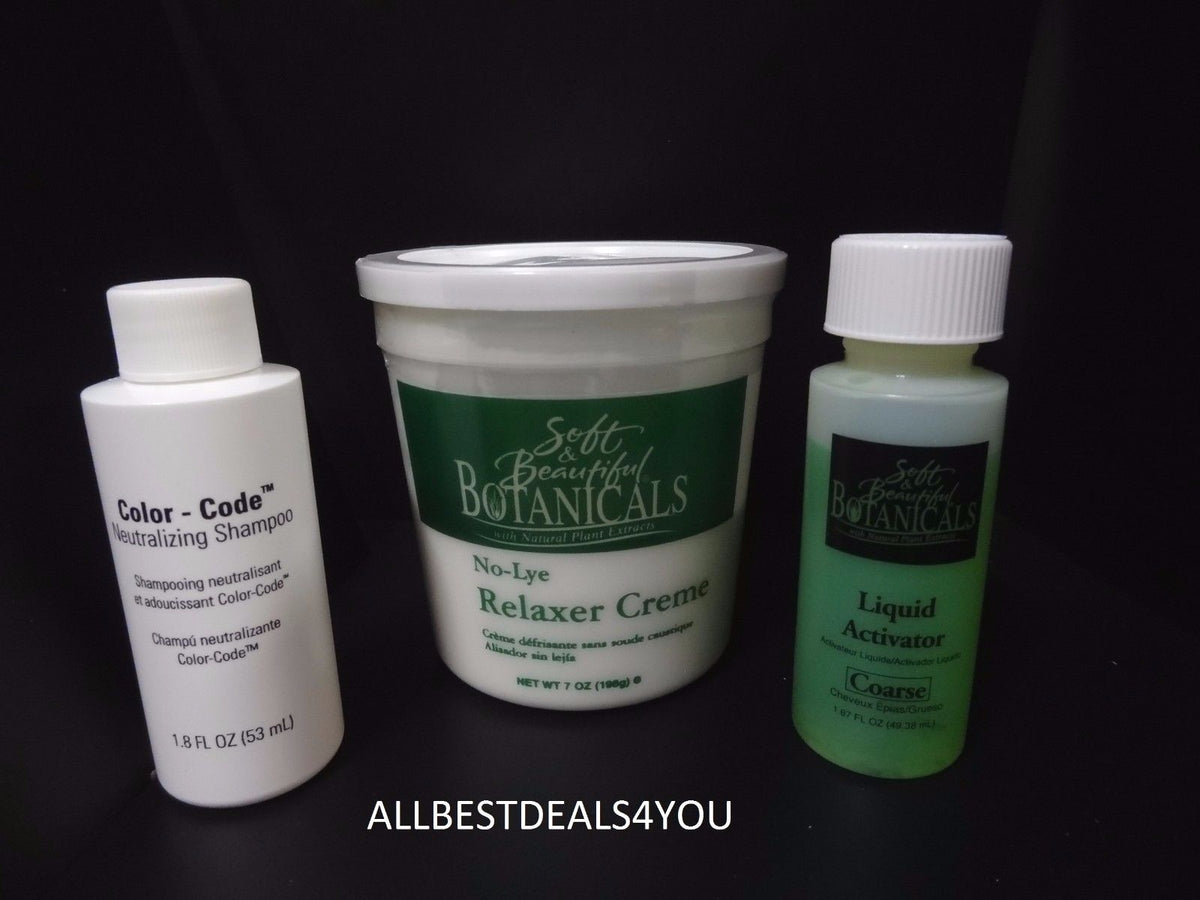 Botanicals No Lye Sensitive Scalp Hair Relaxer Coarse 2 Boxes - Herbal Straightening