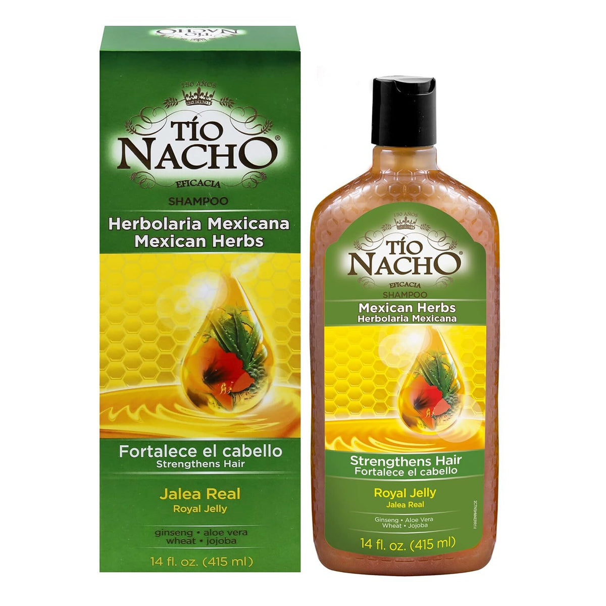 Herbal Hair Shampoo with Royal Jelly - Strengthening & Deep Cleansing - 14oz (2 Pack)