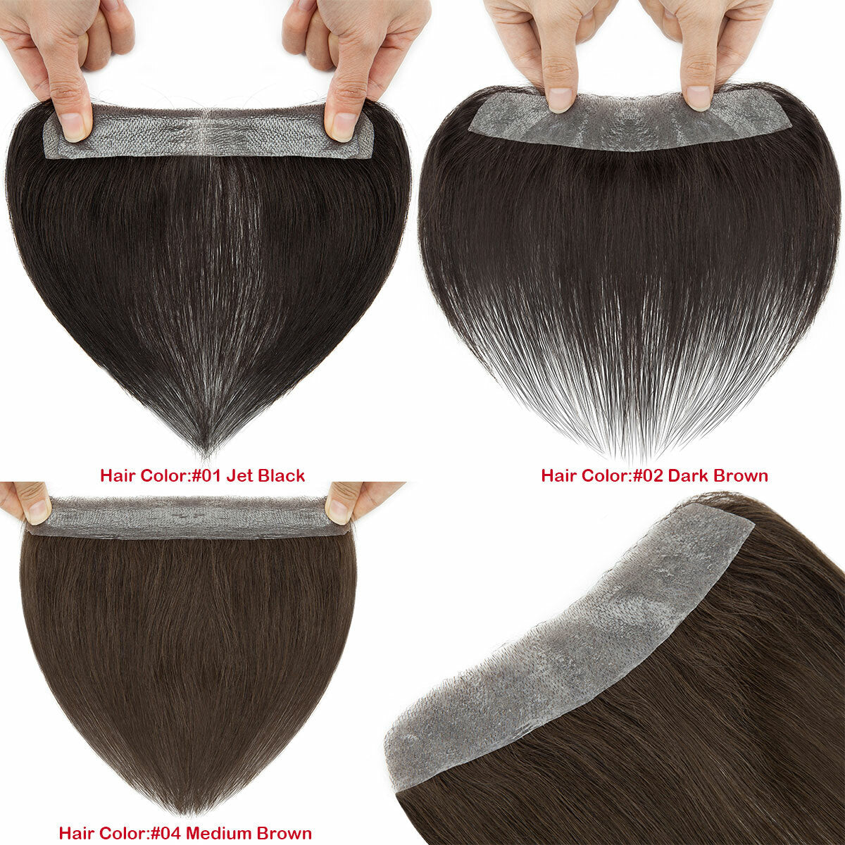 Men's Human Hair Toupee Wig Replacement System - Natural Look & Comfortable Fit