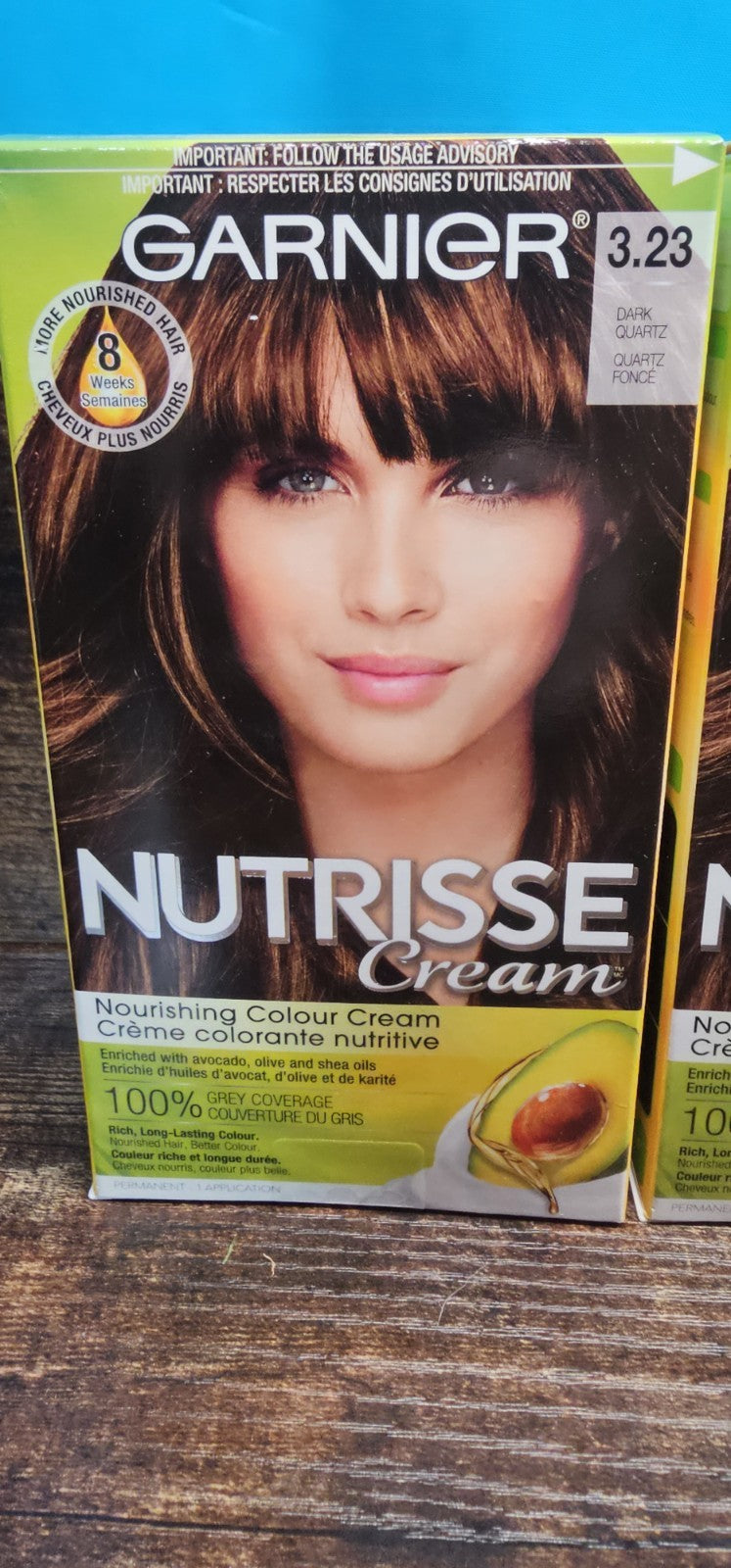Garnier NutriSse Nourishing Hair Color Cream Dark Quartz #3.23 - Pack of 3