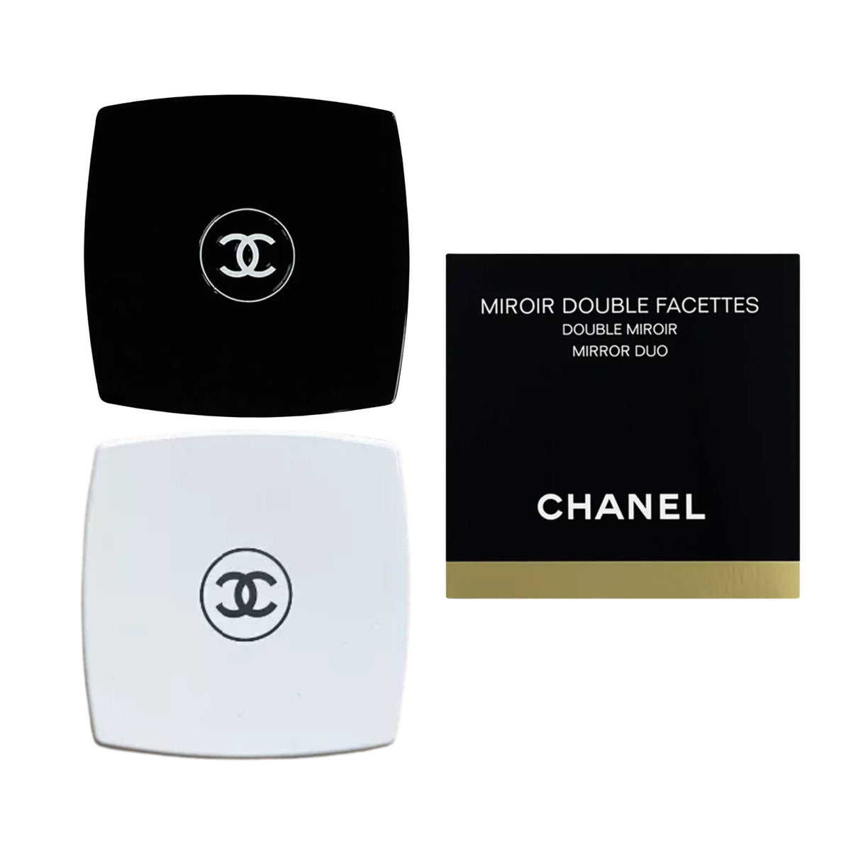 Compact Double Facette Mirror - Travel Ready, Slim & Elegant