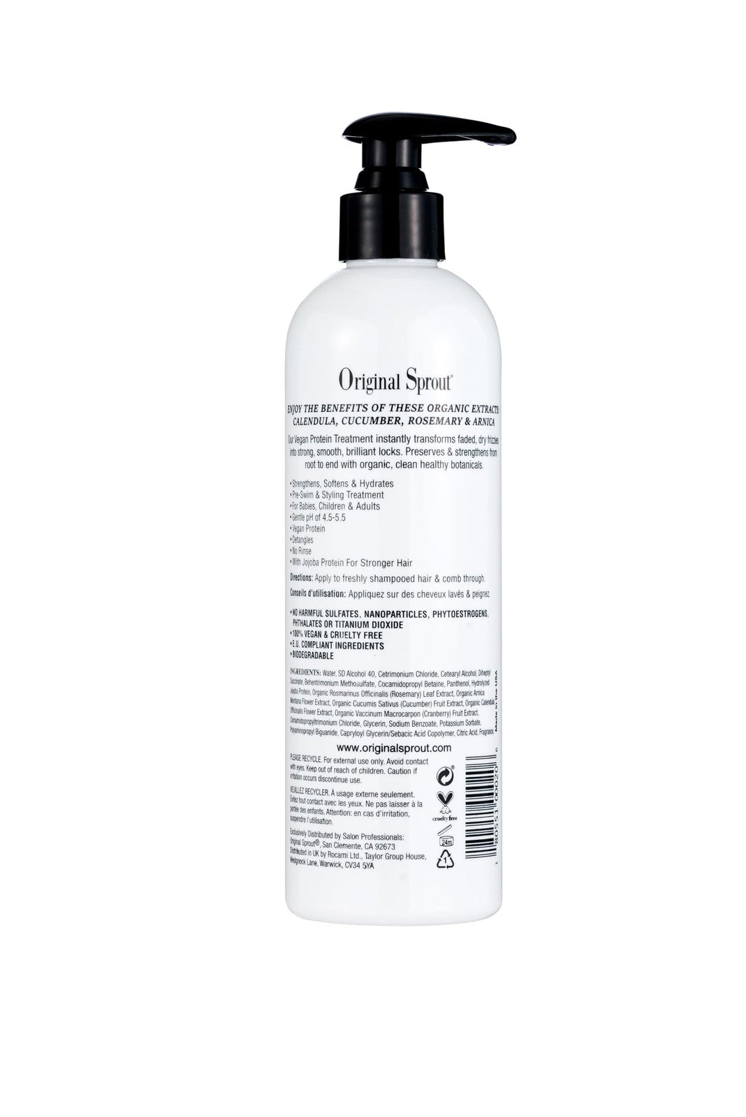 Leave-In Moisturizing Conditioner for Dry & Damaged Hair - Vegan & Sulfate-Free, 12 fl oz