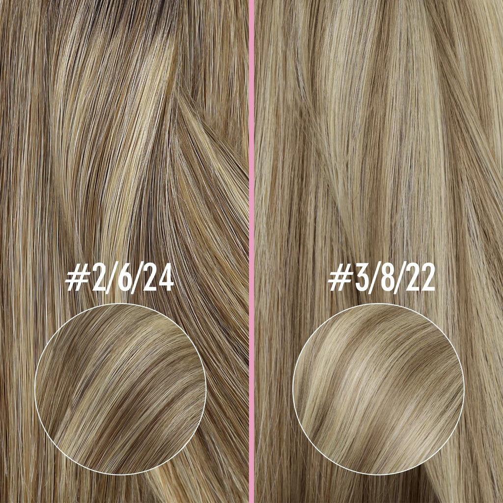 Nano Link Hair Extensions - 18 Inch Human Hair, Dark to Medium Brown, 50g