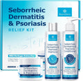 Seborrheic Dermatitis & Psoriasis Care Set - Shampoo, Conditioner & Cream for Scalp Relief