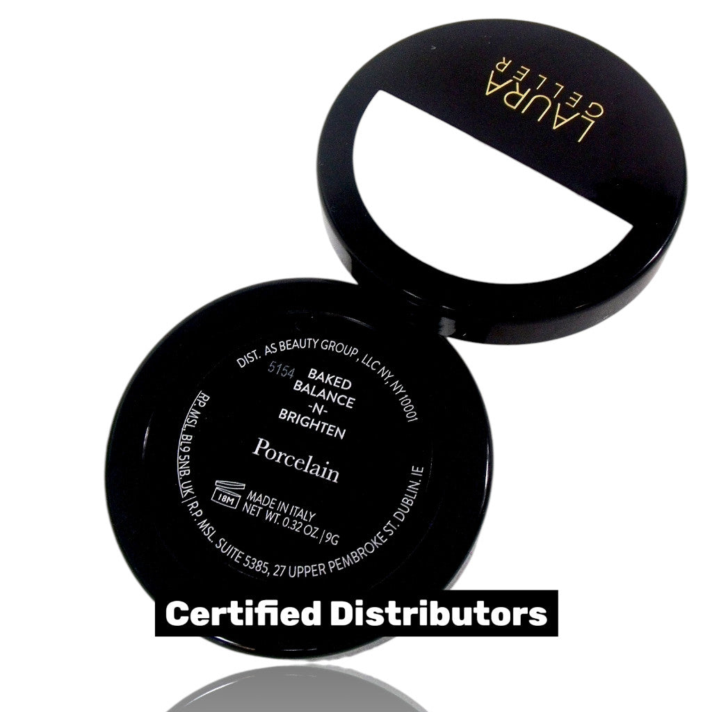 (Set of 2) Laura Geller Porcelain Baked Balance-N-Brighten Foundation 0.32oz - Light to Medium Coverage, Natural Finish
