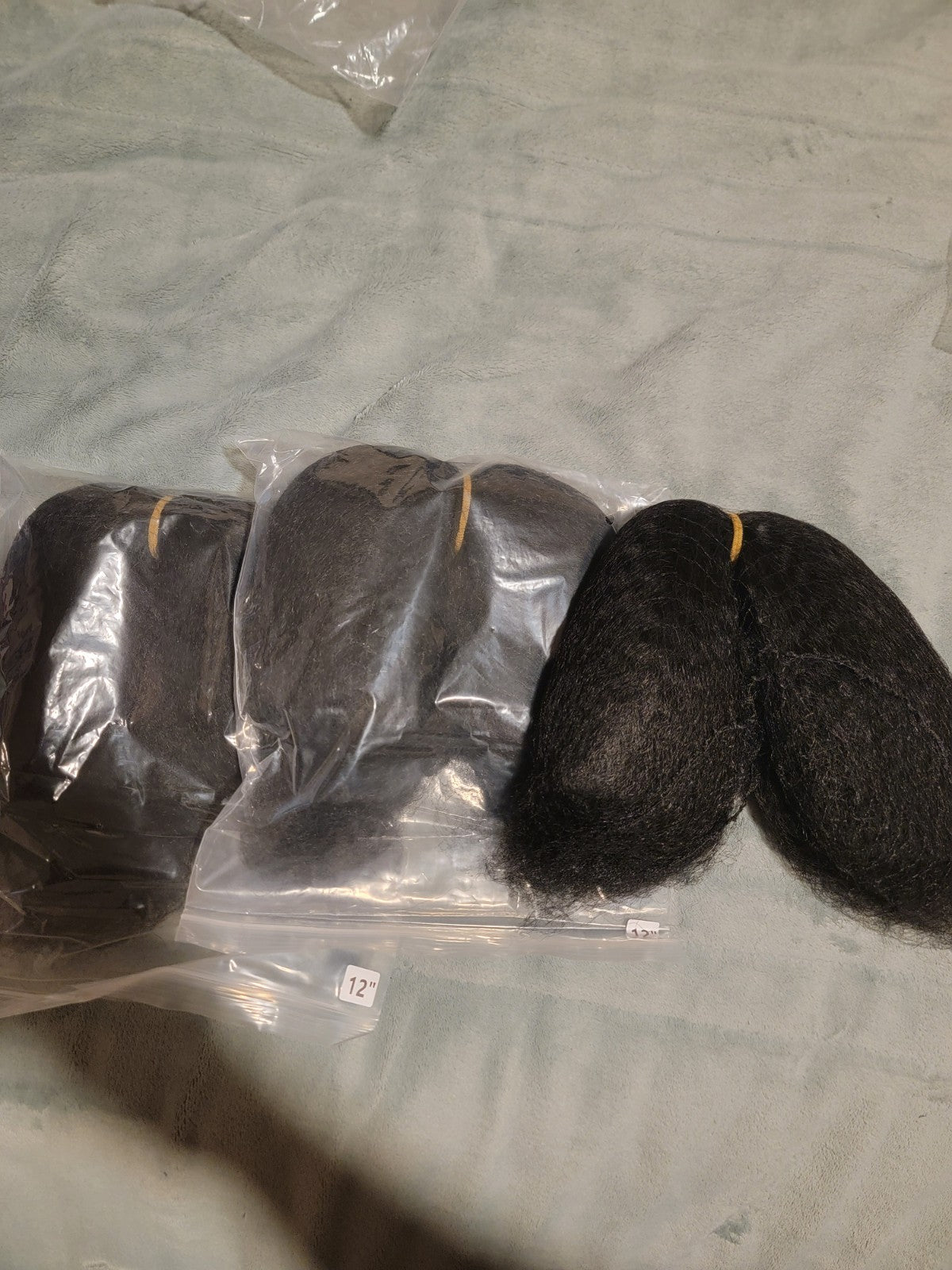 Pre-Stretched Afro Kinky Yaki Human Hair Extensions 12 Inch 150g