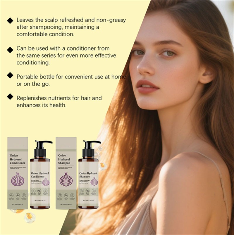 Onion Hydrosol Shampoo & Conditioner Set Natural Hair Care Deep Cleansing