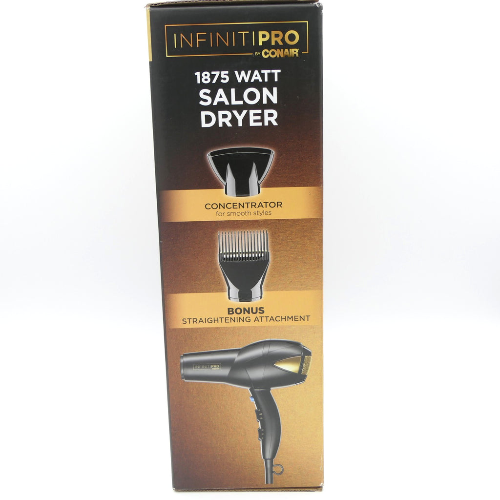 Conair InfinitiPro 1875W Salon Hair Dryer with Attachments - 3 Heats, 2 Speeds
