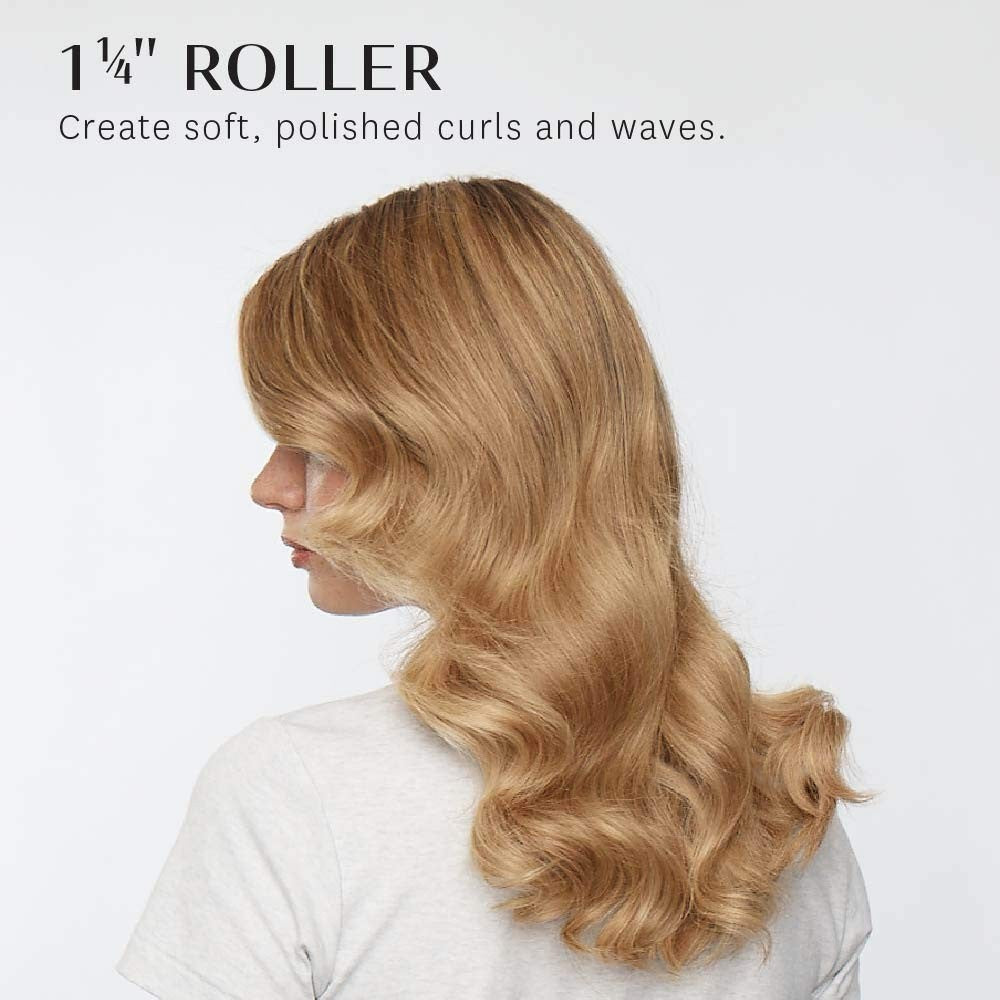Volumizing Hair Hot Rollers Set - Black Velvet Flocking, Cool Grip, 2 Pieces