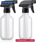 Water Spray Bottles Set - BPA-Free 10oz Plastic Refillable Mist Spray