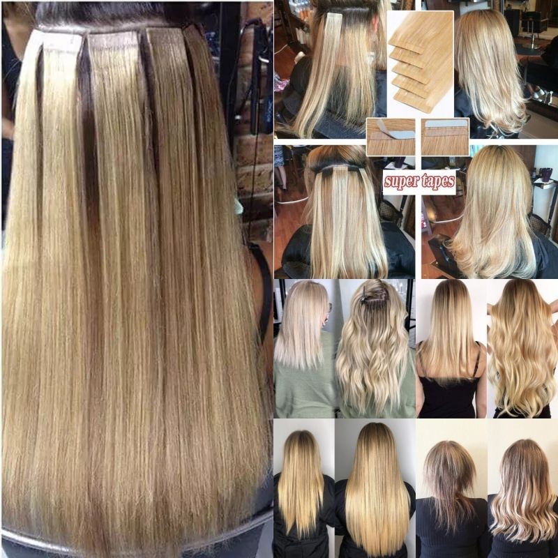 Double Pull Hair Extensions 50g Virgin Human Hair Weft Long & Invisible Skin