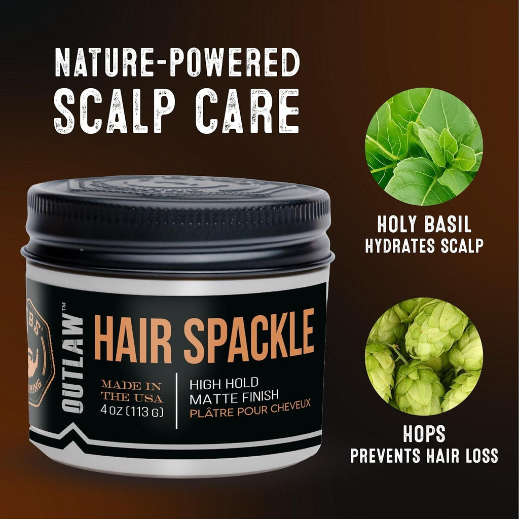 GIBS Outlaw Hair Spackle - High Hold Matte Finish 4 oz for Men