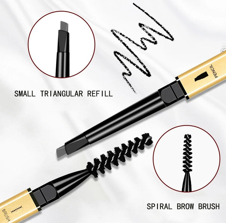 Waterproof Dual-End Eyebrow Pencil for Natural & Bold Brows