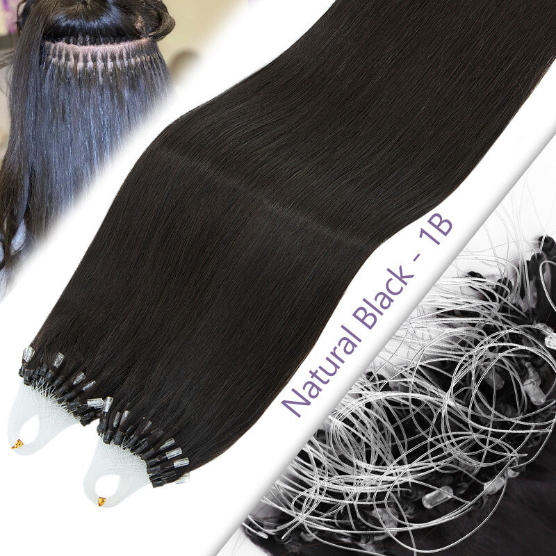 Remy Human Hair Extensions Micro Loop Beads Thick 1G/S Multiple Variants