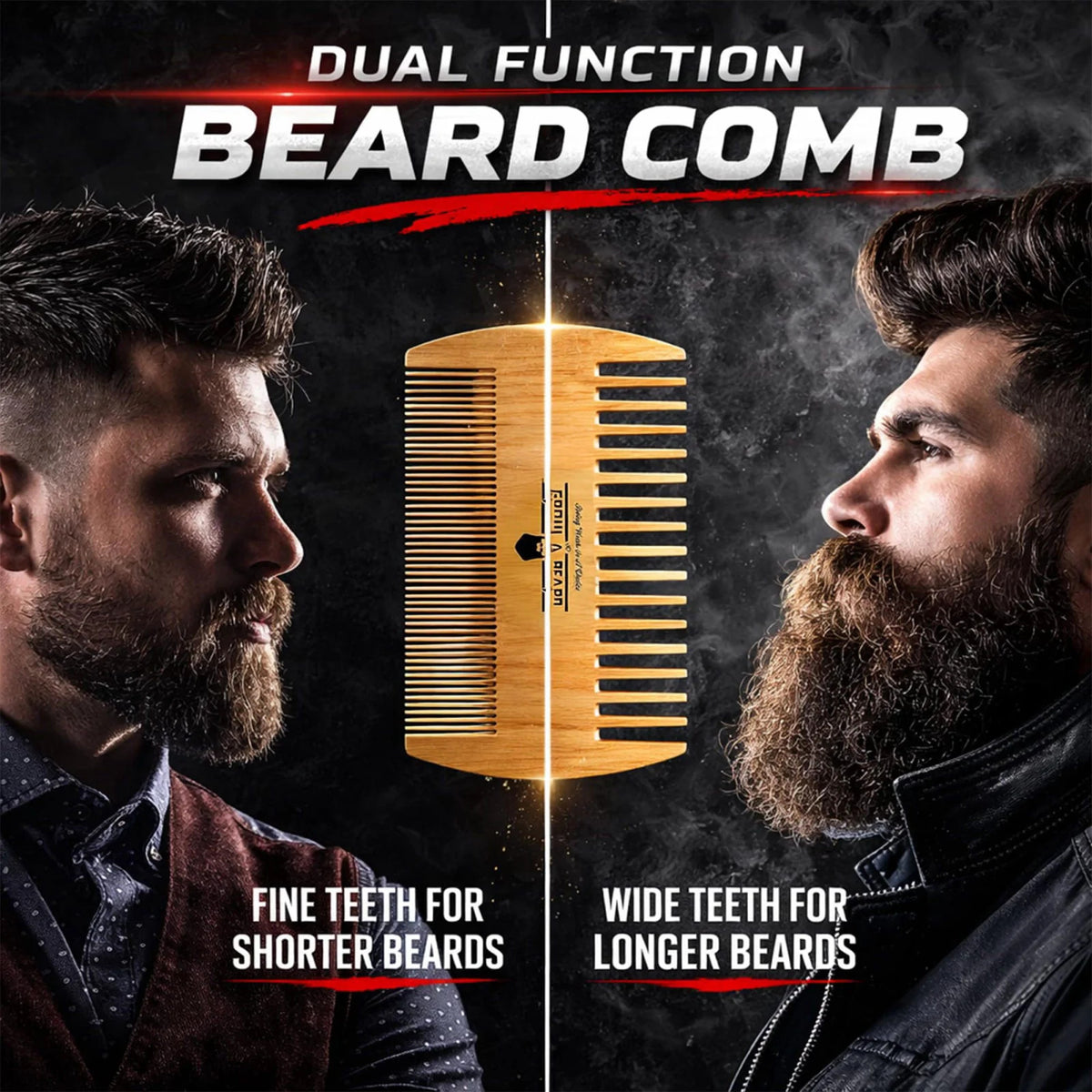 Men's Beard Straightener Grooming Kit with Oil & Comb - Beard Care Set