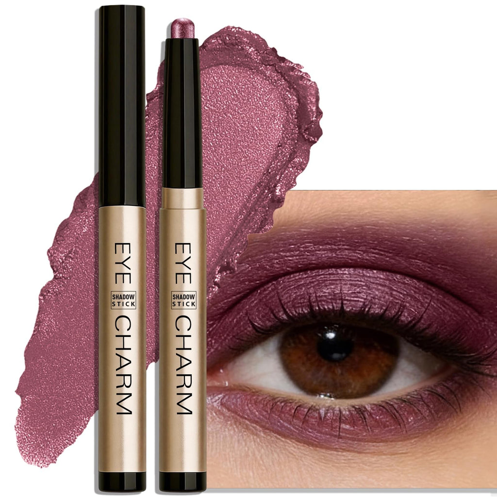 Cream Eyeshadow Stick Matte Plum Brown Long-Lasting Eye Makeup for Mature Women