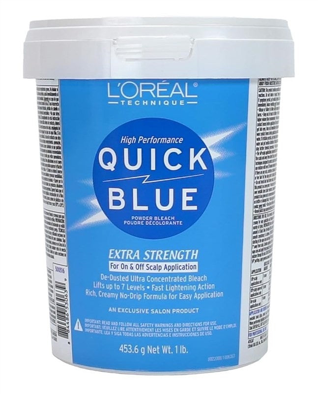 L'Oréal Quick Blue Powder Bleach Extra Strength 1Lb. - Fast Lightening & Brightening