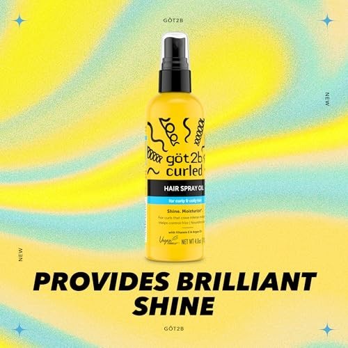 Curly Hair Spray Oil for Frizz Control & Nourishing Scalp, 4oz - Pack of 6