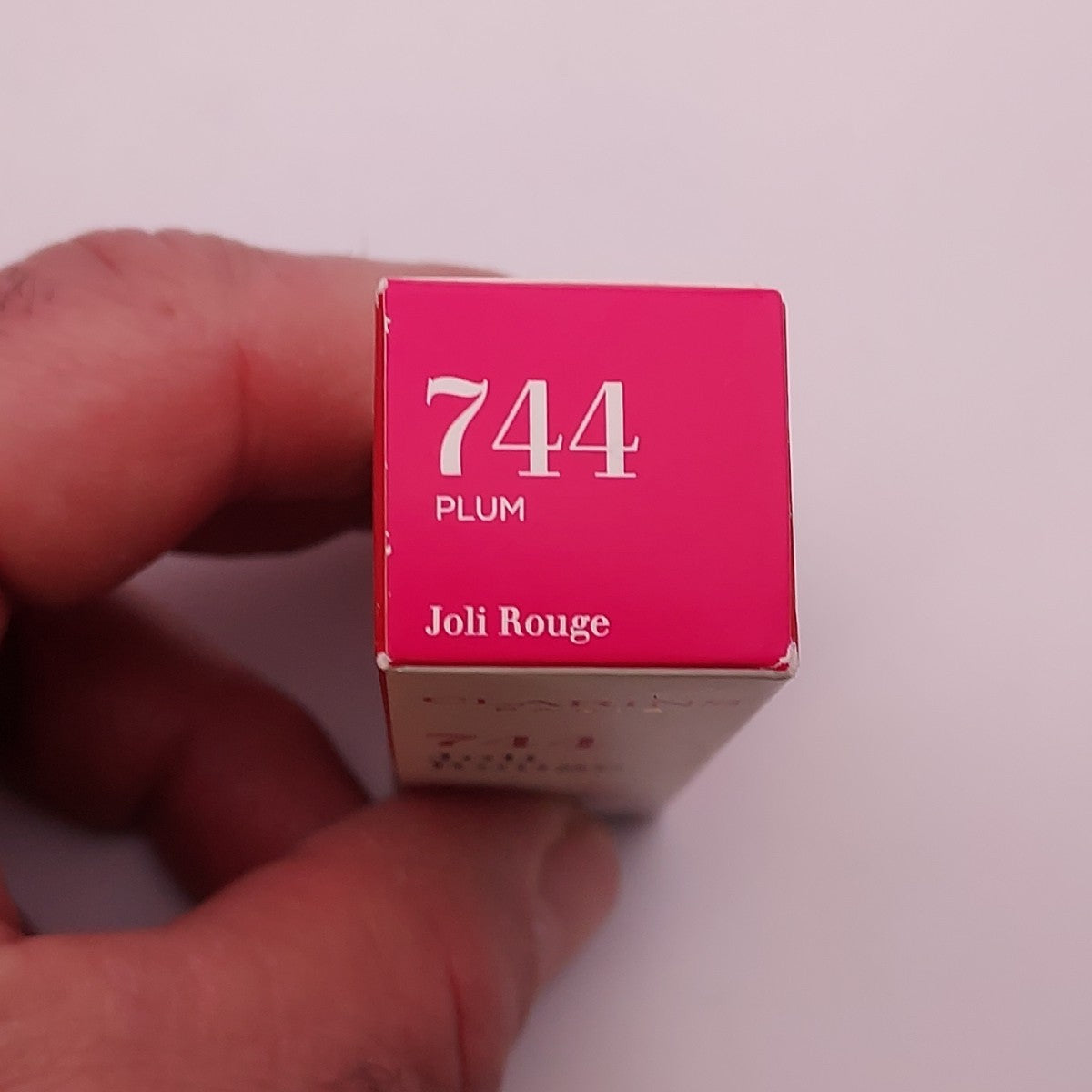 Clarins Joli Rouge Long Wear Lipstick Plum 744 Moisturizing Lip Color