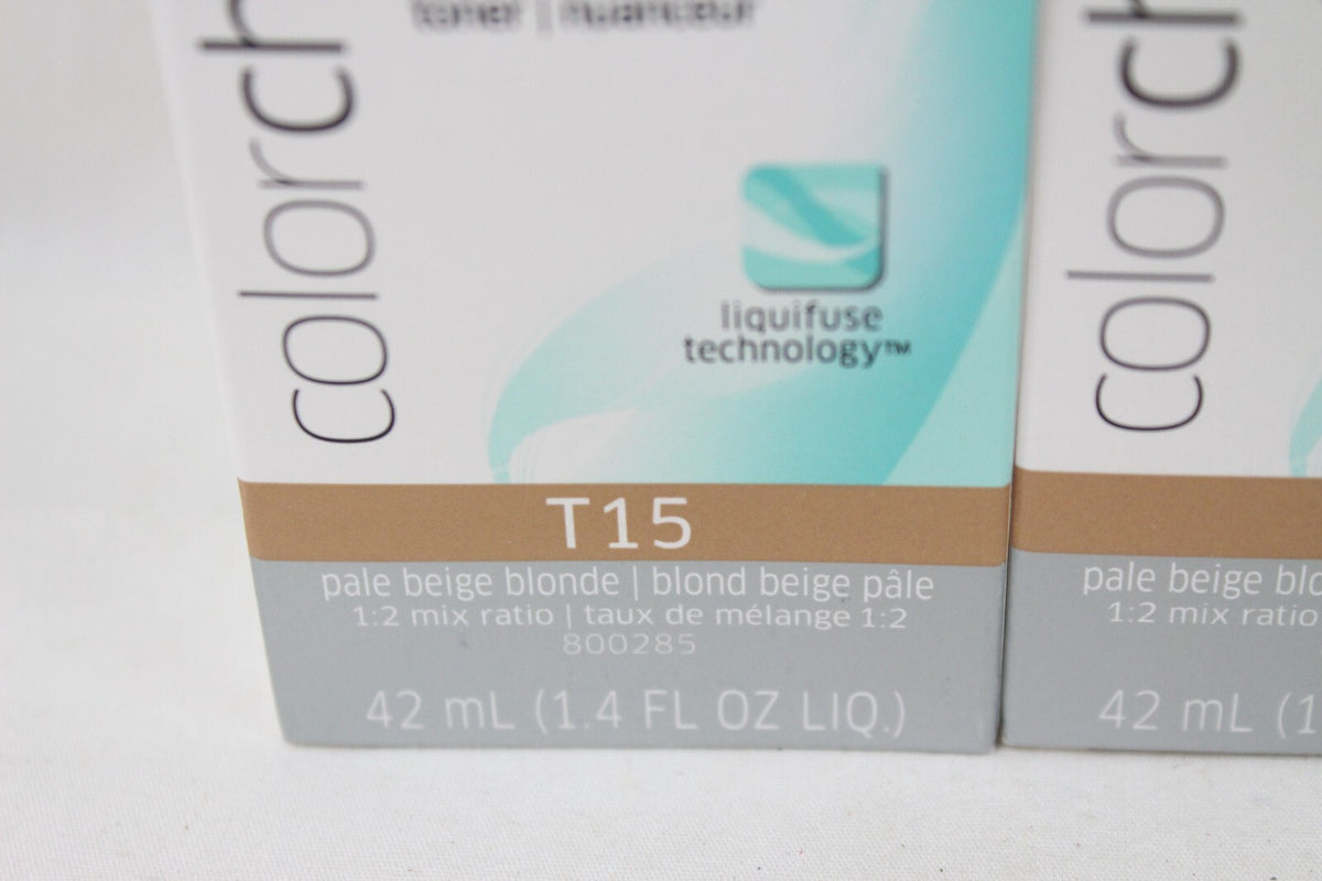 6 Pack Wella Color Charm Permanent Hair Toner T15 Pale Beige Blonde 1.4 oz