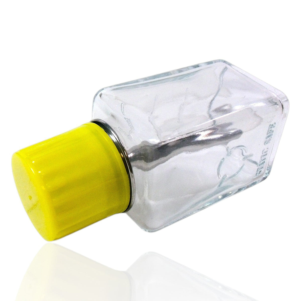 2-Pack Push-Down Pump Glass Dispenser Bottles with Cap – 180ml Empty Alcohol/Remover Bottles