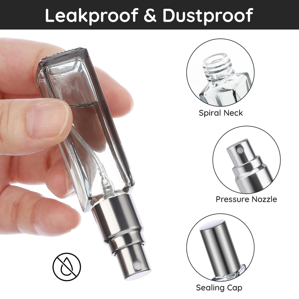 10ml Refillable Perfume Atomizer Set - Travel Spray Bottles, 10 Pieces