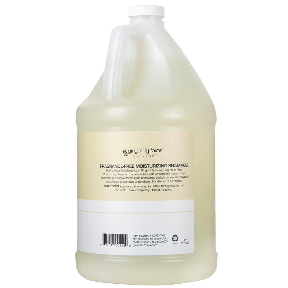 Fragrance-Free Moisturizing Shampoo 128 Fl Oz - Vegan & Sulfate-Free