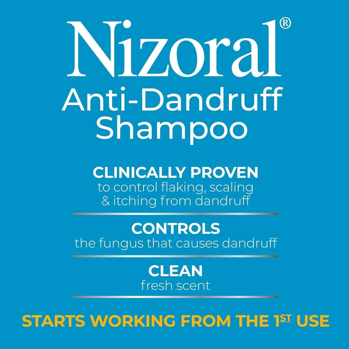 Anti-Dandruff Shampoo with Ketoconazole 1% for Severe Flaking - 7oz