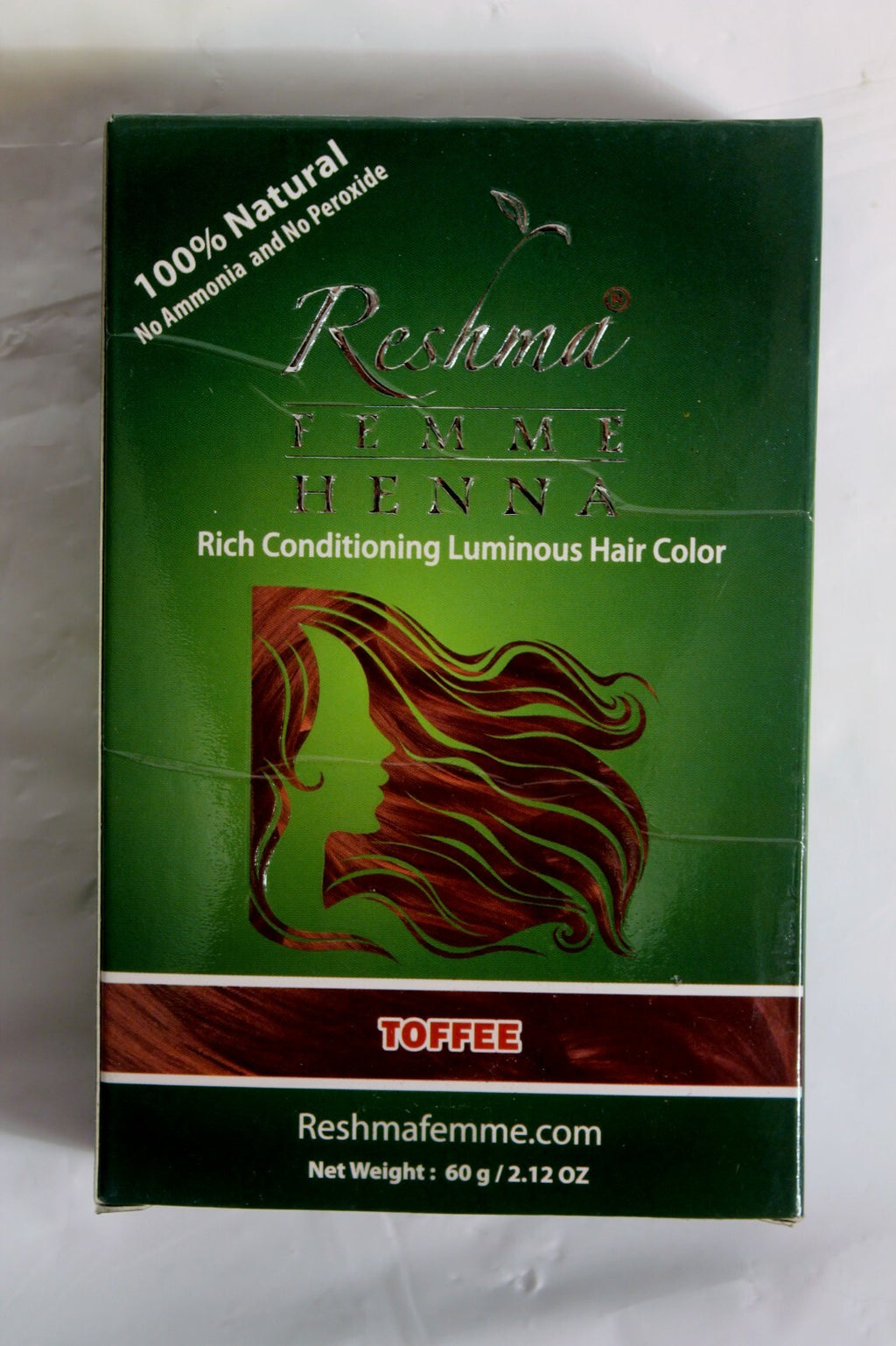 4-Pack Reshma Femme Henna Hair Color Toffee 2.12 oz | Semi-Permanent Natural Hair Dye