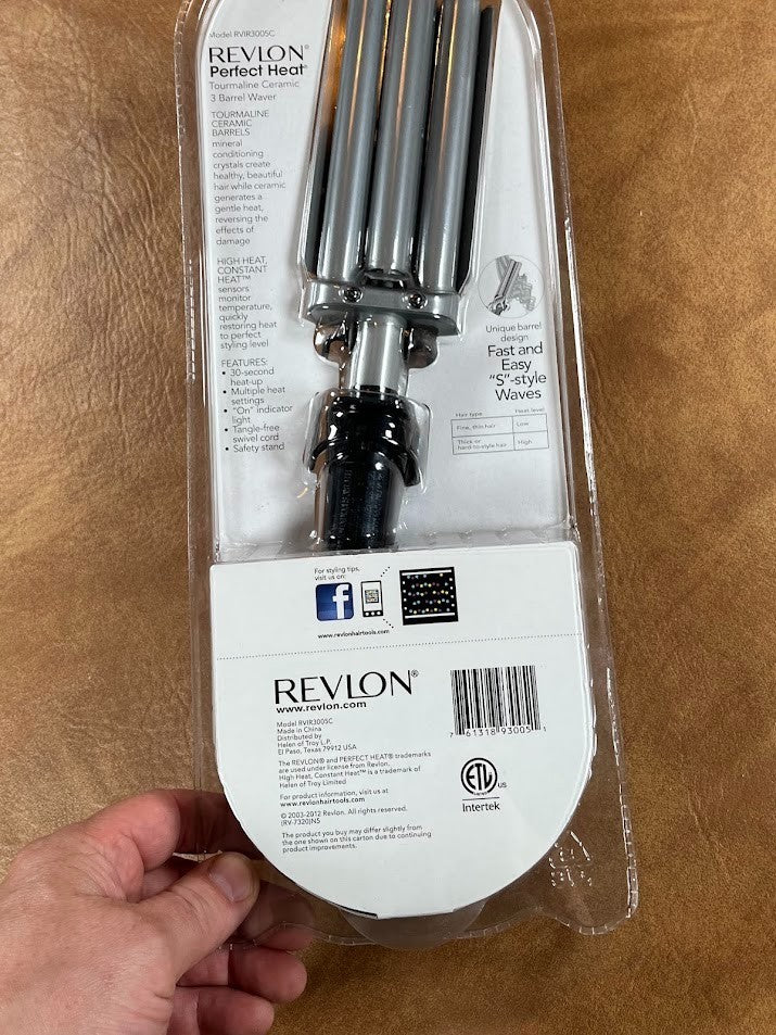 Ceramic Hair Waver Iron with 3 Barrel Curling Iron Styling Tool