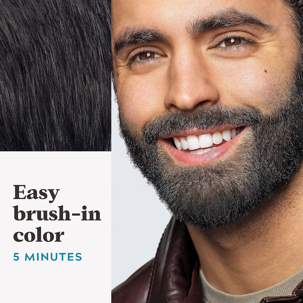 Men's Beard & Mustache Hair Color - Real Black, 3-Pack, Easy to Use