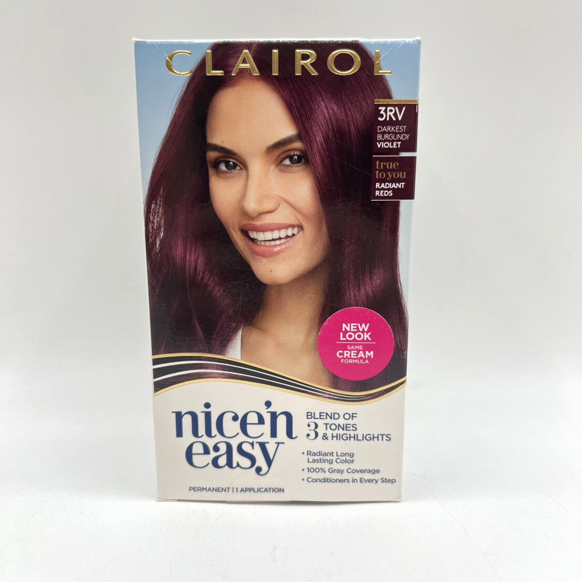 Permanent Hair Dye - Darkest Burgundy Violet 3RV - 3 Pack