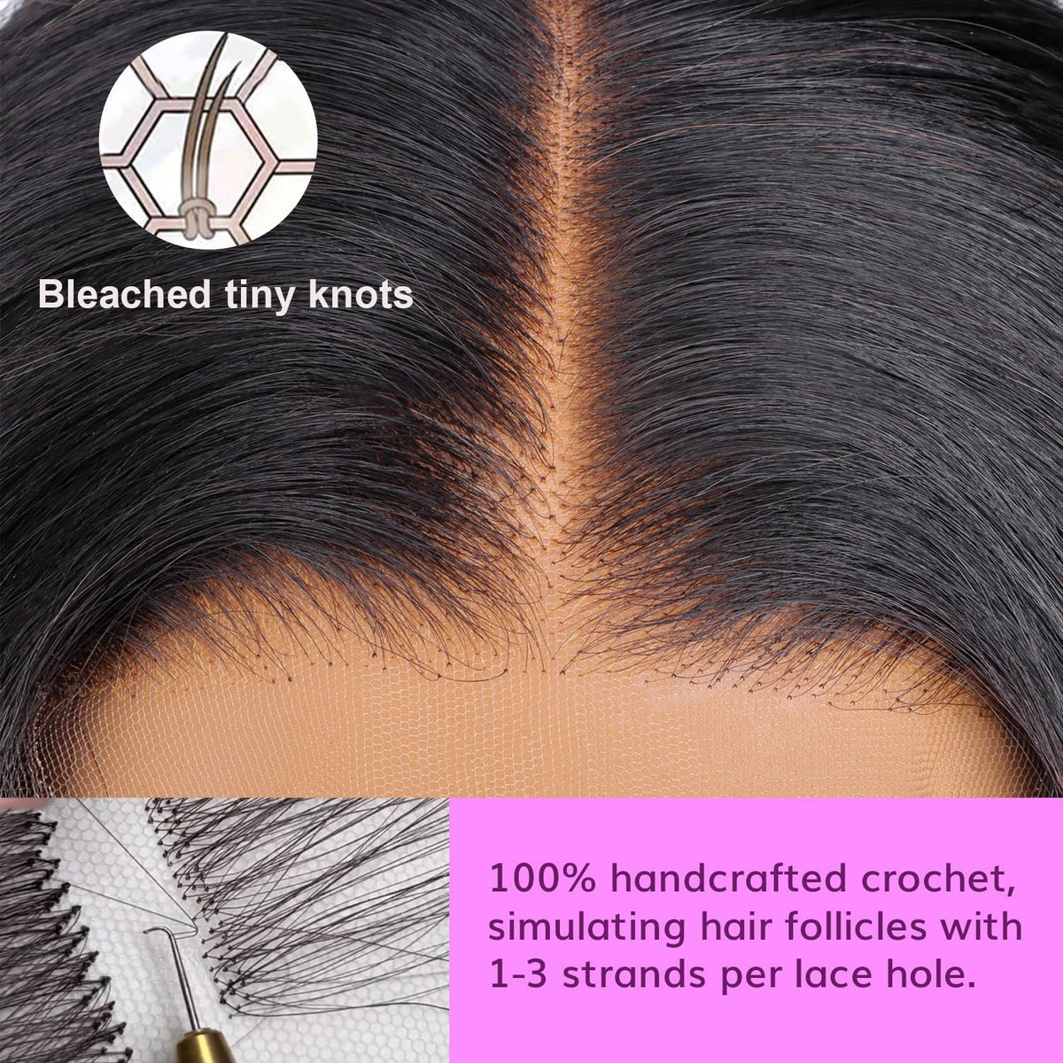 Virgin Human Hair Lace Closure 5x5 Straight 12 Inch Pre Plucked