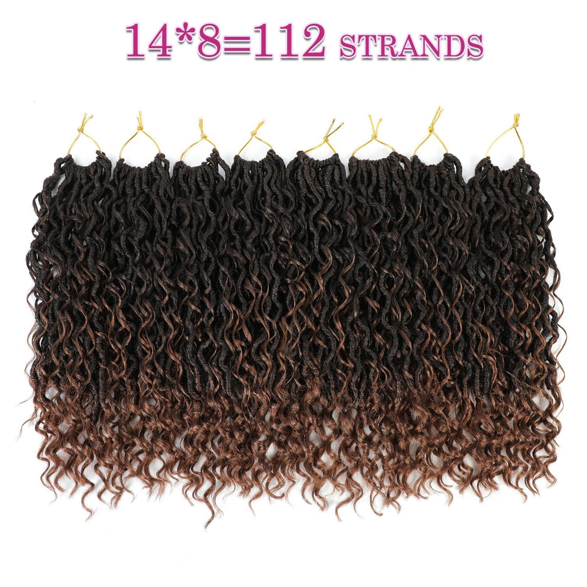 Luxury 14-Inch Goddess Crochet Locs - Fluffy Curly Hair Extensions for Black Women
