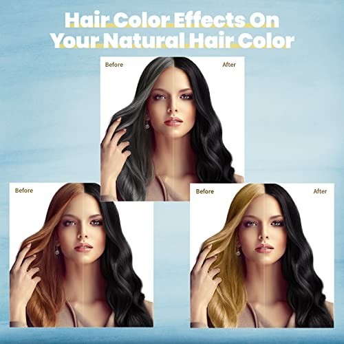 3-in-1 Hair Dye Shampoo for Gray Coverage - Natural Black, 500ml for Men