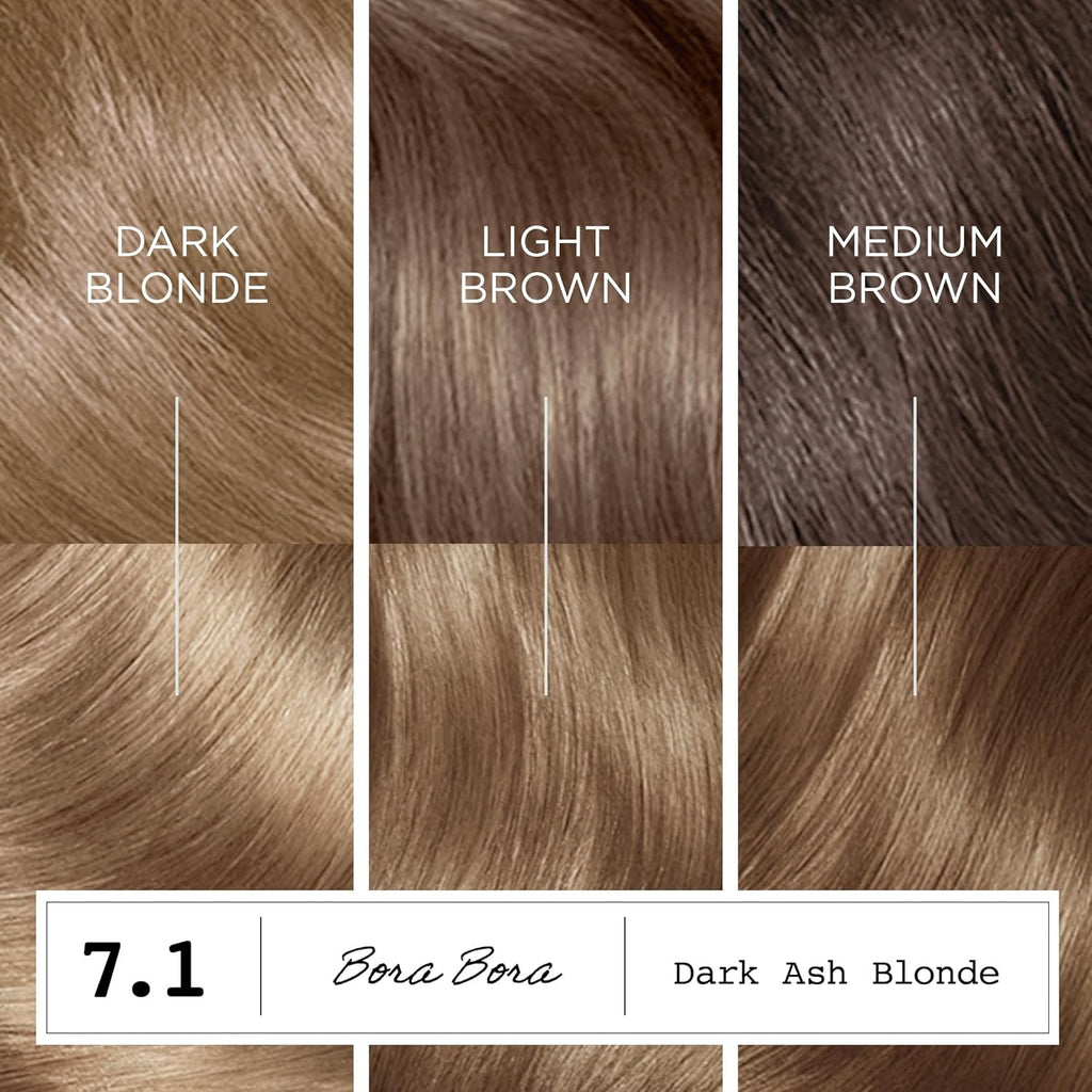 Dark Ash Blonde Hair Dye Kit - Ammonia & PPD Free Permanent Color